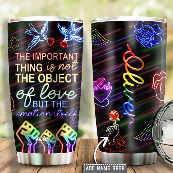 LGBT Bird Love The Important The Object Personalized 20 Oz Tumbler