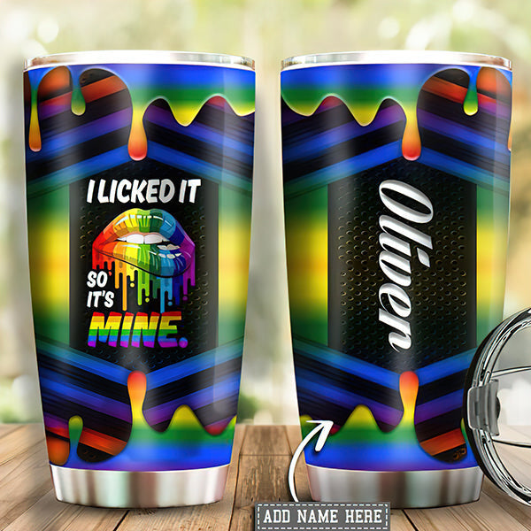 LGBT Pride Lip Love Personalized 20 Oz Tumbler