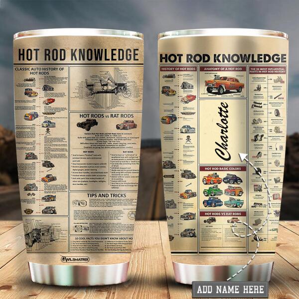 Hot Rod Knowledge Personalized 20 Oz Tumbler