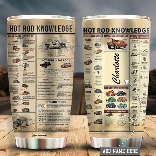 Hot Rod Knowledge Personalized 20 Oz Tumbler