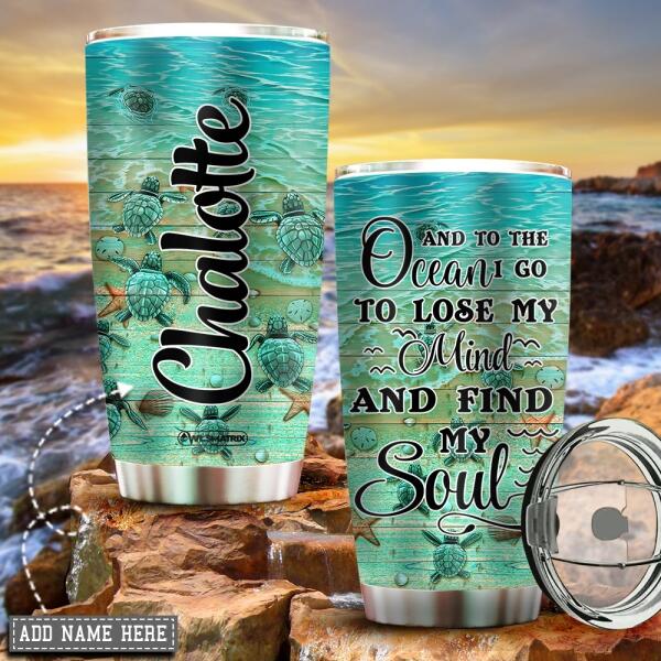 Turtle Ocean Personalized 20 Oz Tumbler For Travel Gifts