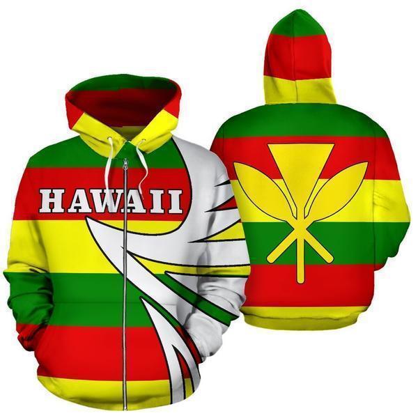 Hawaii Kanaka Flag Warrior Art - 3D Hoodie