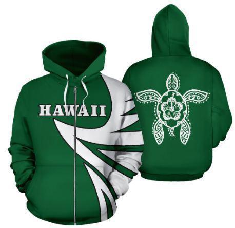 Hawaii Turtle Warrior Style Art - 3D Hoodie