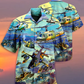 Combat Aircraft Skyline Blue Vintage Style - Hawaiian Shirt
