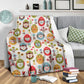 Colorful Easter Egg Pattern Flannel Blanket For Living Room And Bedroom Styling