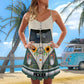 Hippie Van Retro Style Limited 6 – Women's Summer Sleeveless V-Neck Camisole Dress