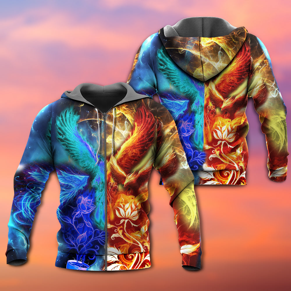 Phoenix Opposite Life Fantasy Art – 3D Hoodie