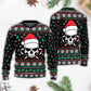 Christmas Skull Santa Hat Candy Style – Sweater - Ugly Christmas Sweater