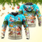 Christmas Santa Chilling Beach Tropical Funny - Hoodie