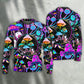 Hippie Mushroom Neon Light Colorful Art – Sweater - Ugly Christmas Sweater