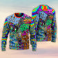 Hippie Cat Abstract Mind Art – Sweater - Ugly Christmas Sweater