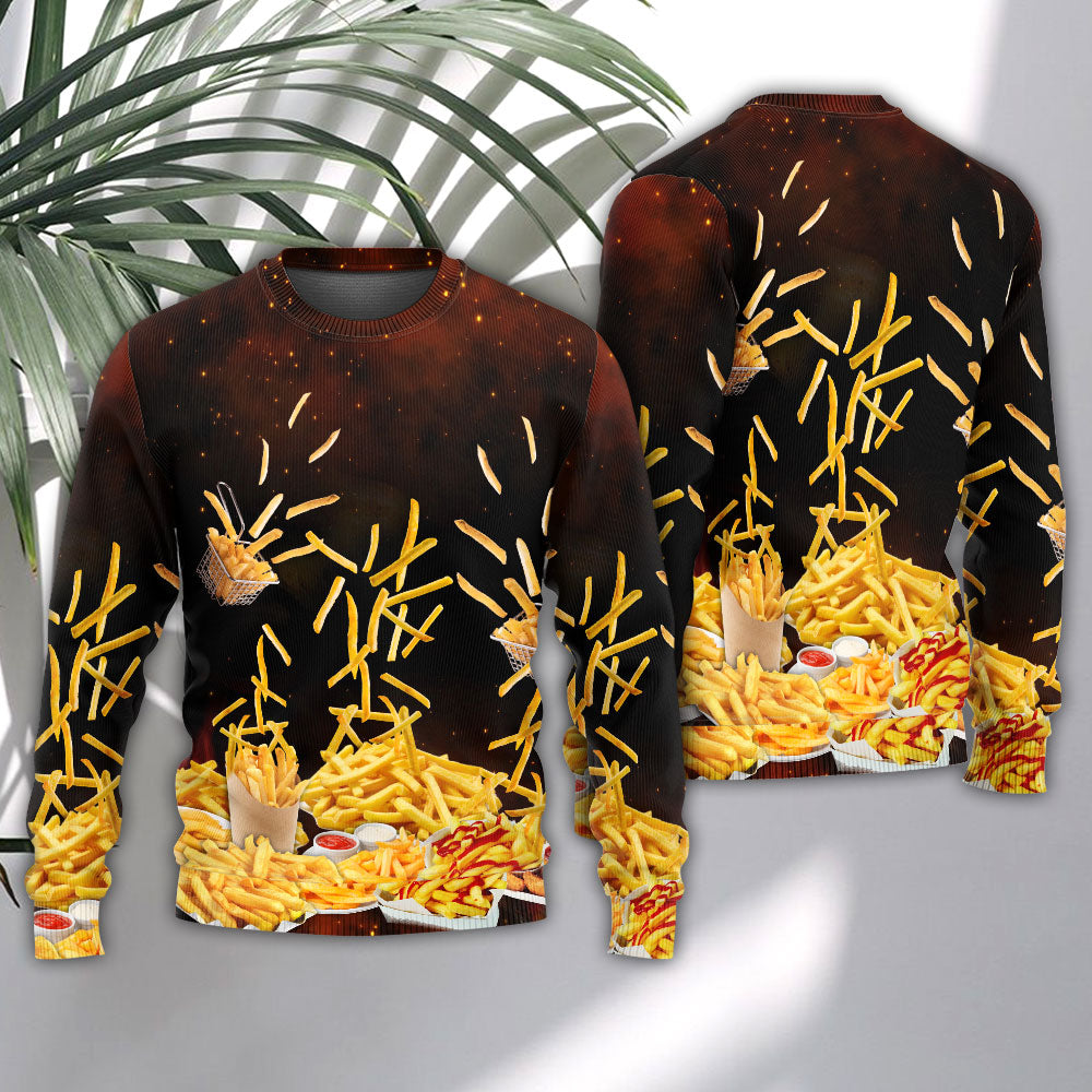 French Fries Fast Food Delicious Art – Sweater - Ugly Christmas Sweater