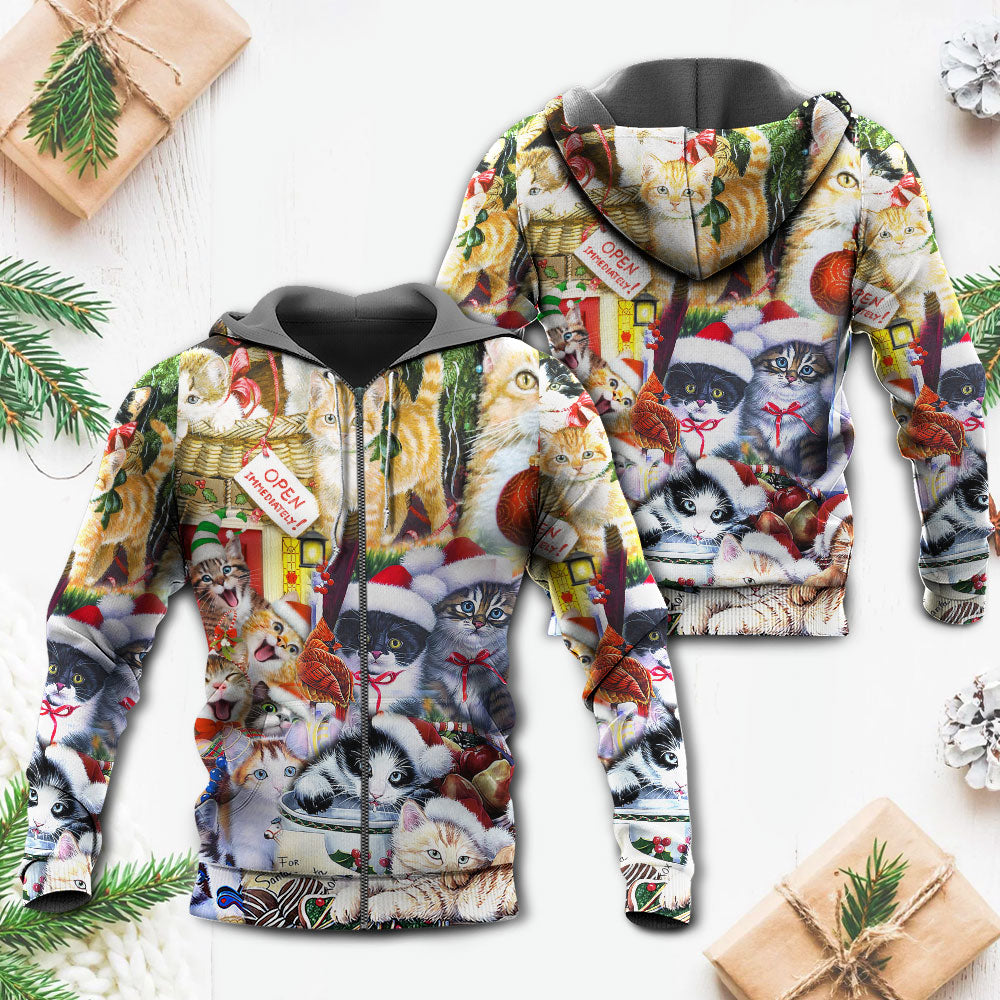 Christmas Cat Love Xmas - Hoodie