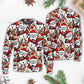 Christmas Cute Santa And Reindeer – Sweater - Ugly Christmas Sweater