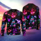 Skull Neon Art Happy Holiday Style – Sweater - Ugly Christmas Sweater