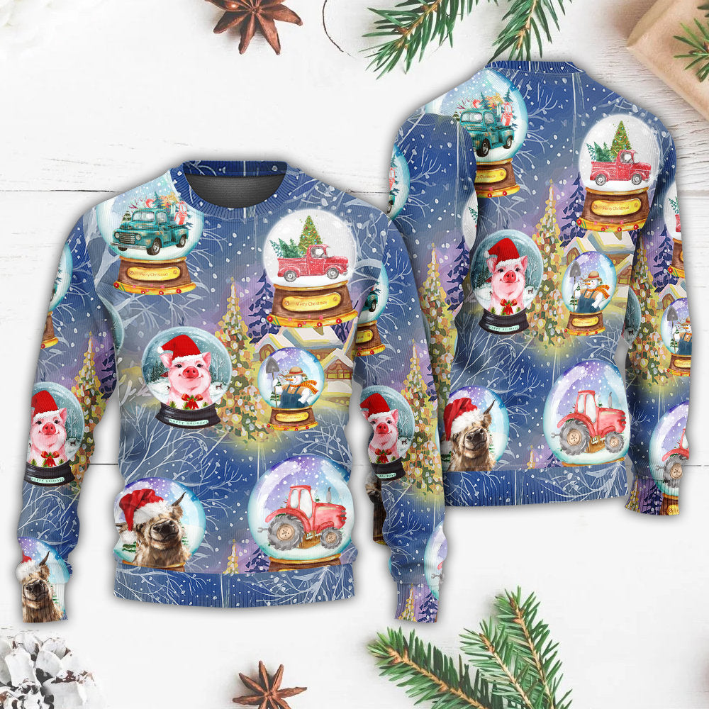 Christmas Farmer Funny Holiday Style – Sweater - Ugly Christmas Sweater