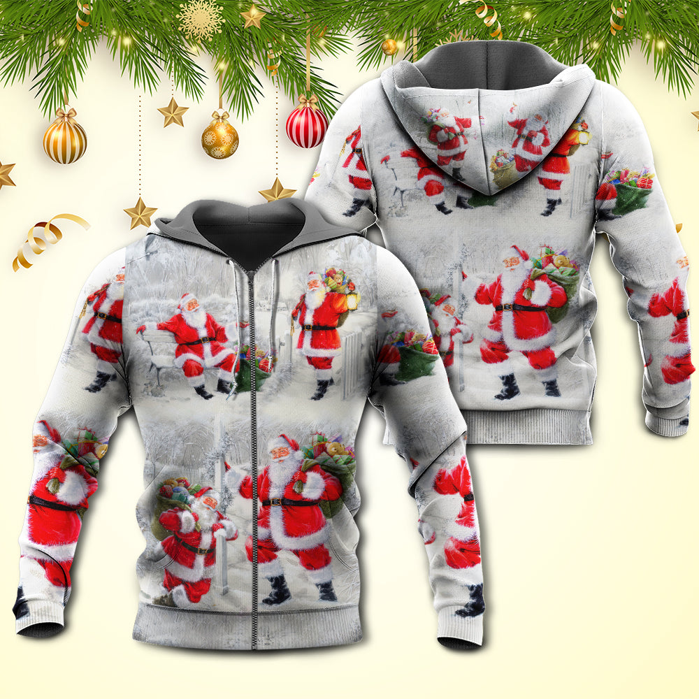 Christmas Santa Always With You Art Style - Hoodie