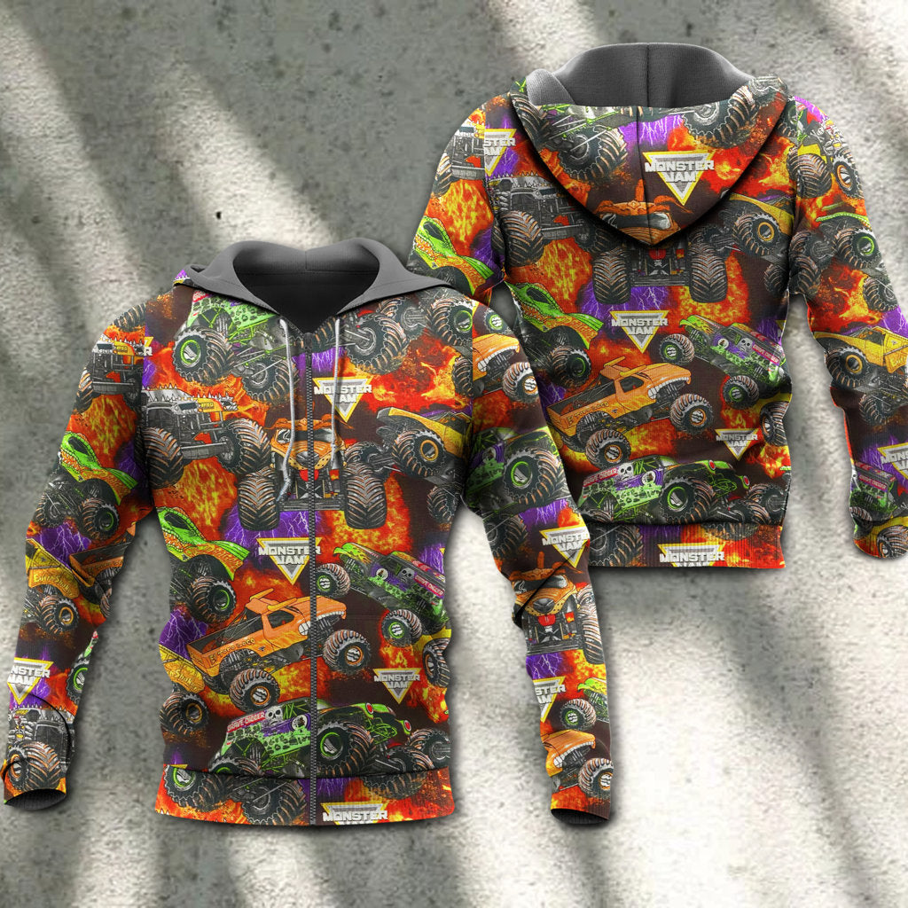 Monster Truck Packed Power Style - Hoodie