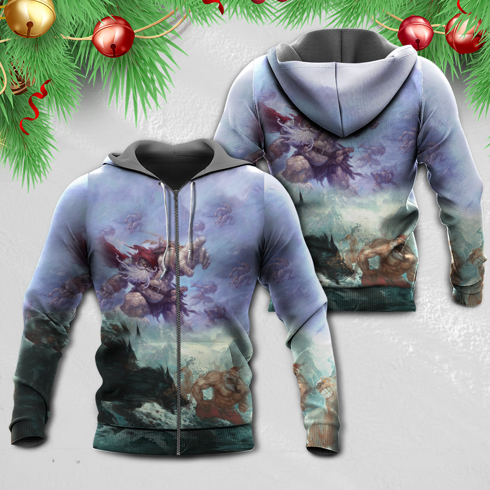 Santa Fantasy Battle Art - 3D Hoodie