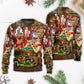 Christmas Poker Night Santa And Friends – Sweater - Ugly Christmas Sweater