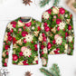 Christmas Fir Tree And Poinsettia Flowers – Sweater - Ugly Christmas Sweater