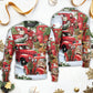 Christmas Red Truck Puppy Xmas Tree – Sweater - Ugly Christmas Sweater