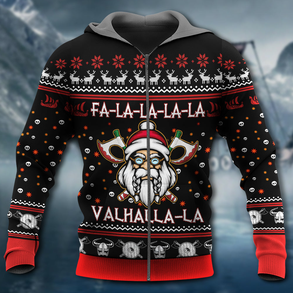 Viking Valhalla White Red - 3D Hoodie