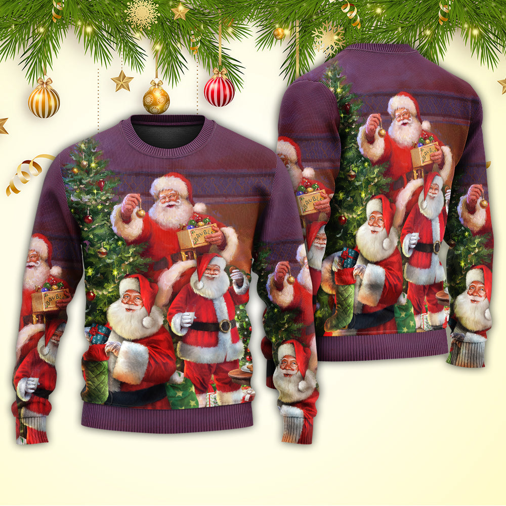 Christmas Funny Santa Gift Happy Style – Sweater - Ugly Christmas Sweater