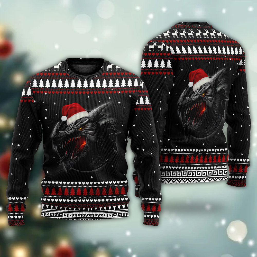Dragon Merry Christmas Strong Power – Sweater - Ugly Christmas Sweater