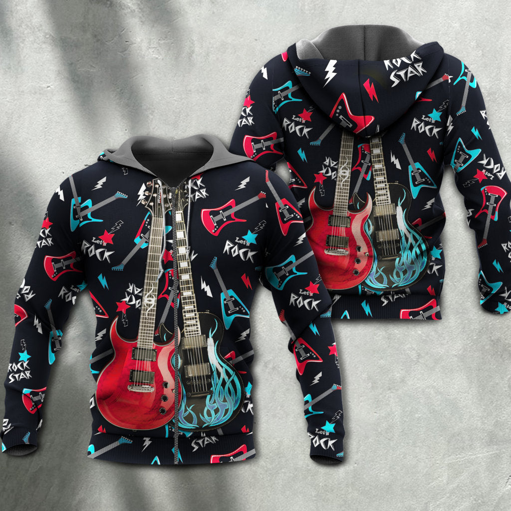 Guitar All I Need Is Music - 3D Hoodie
