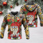 Christmas Hippie Santa Peace Love Style - 3D Hoodie