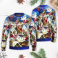 Christmas Rooftop Santa Busy Night – Sweater - Ugly Christmas Sweater