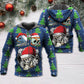 Christmas Skull Santa Hat Snow Style - 3D Hoodie