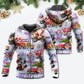 Santa Hot Rod Christmas Tree Style - 3D Hoodie