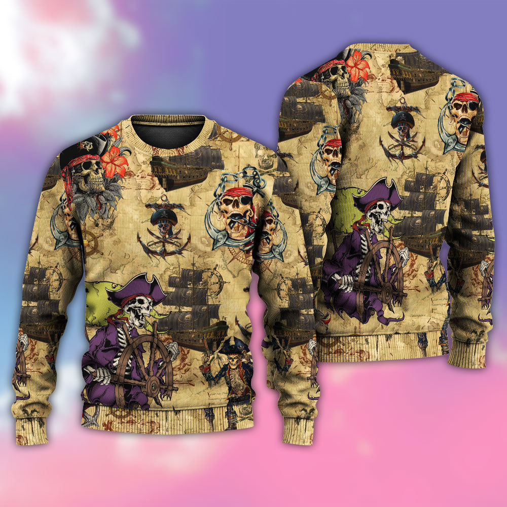 Skull Pirate Dark Adventure Style – Sweater - Ugly Christmas Sweater