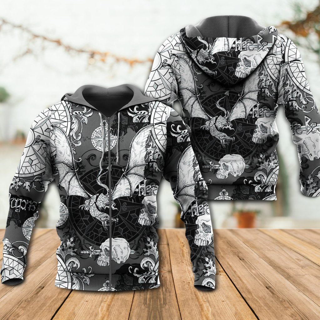 Dragon Fire Compass Baroque - 3D Hoodie