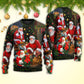 Christmas Santa Gift Xmas Is Coming Art – Sweater - Ugly Christmas Sweater