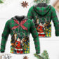 Christmas Cowboy Santa Green Style - 3D Hoodie