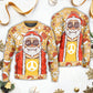 Christmas Santa Cutie Hippie Groovy Style – Sweater - Ugly Christmas Sweater