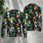 Halloween Tropical Pumpkin Fantasy Art – Sweater - Ugly Christmas Sweater