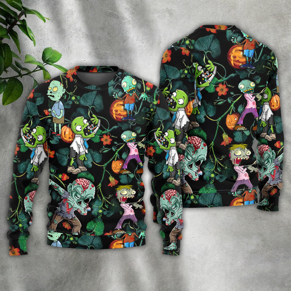 Halloween Tropical Pumpkin Fantasy Art – Sweater - Ugly Christmas Sweater