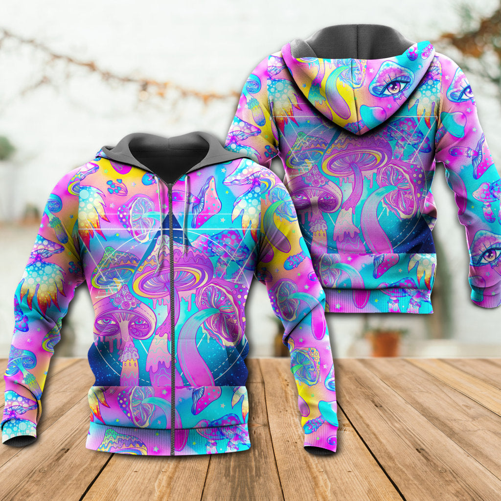 Hippie Mushroom Psychedelic Magical Eye Art – 3D Hoodie