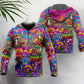 Hippie Magic Trippy Mushroom Art - Hoodie