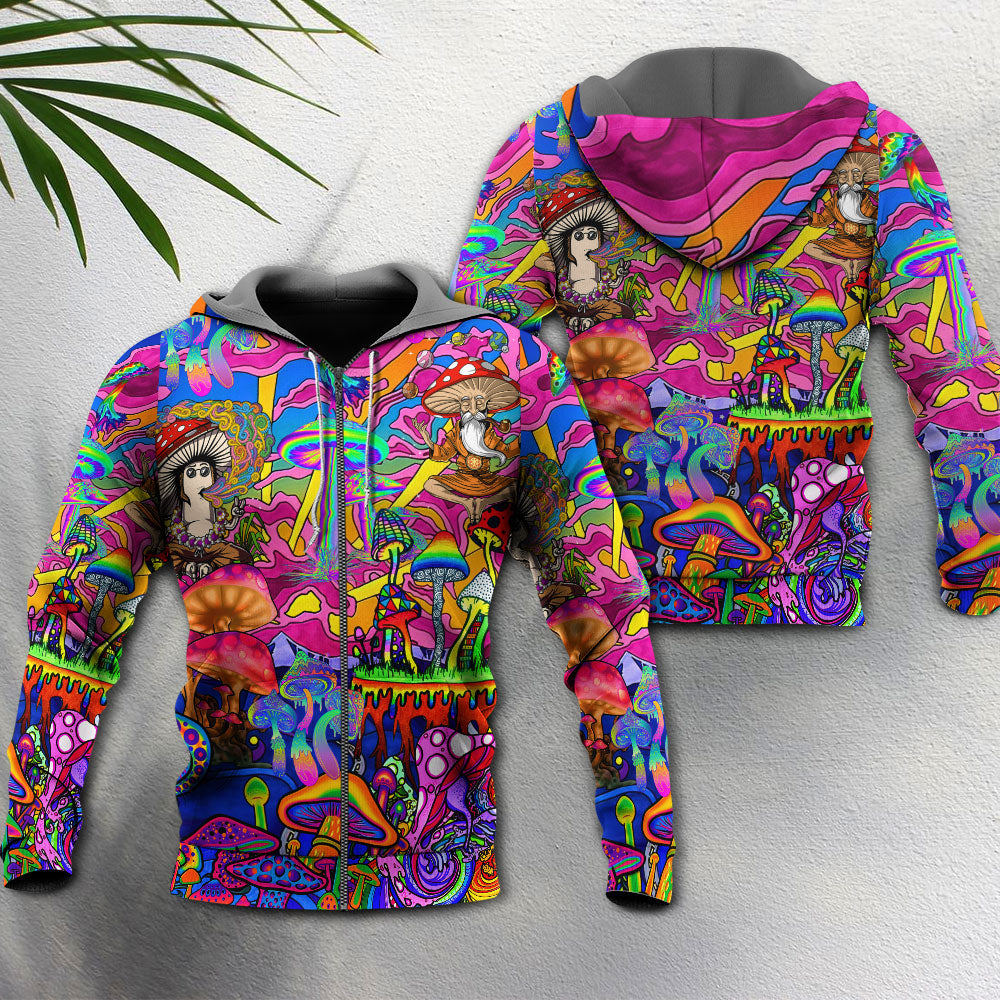 Hippie Magic Trippy Mushroom Art - Hoodie