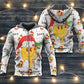 Christmas Hippie Groovy Santa Smile Face - Hoodie