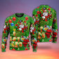 Christmas Funny Santa Holiday Tree Glow – Sweater - Ugly Christmas Sweater