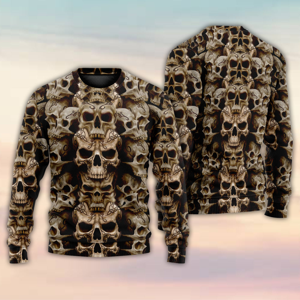 Skull Inner Darkness Art Style – Sweater - Ugly Christmas Sweater