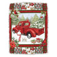 Cardinal Red Truck Christmas 50 x 60 Inch Flannel Blanket For Bed Sofa And Reading Nook Decor