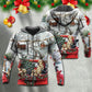 Christmas Dog Coming Home By Truck - Hoodie