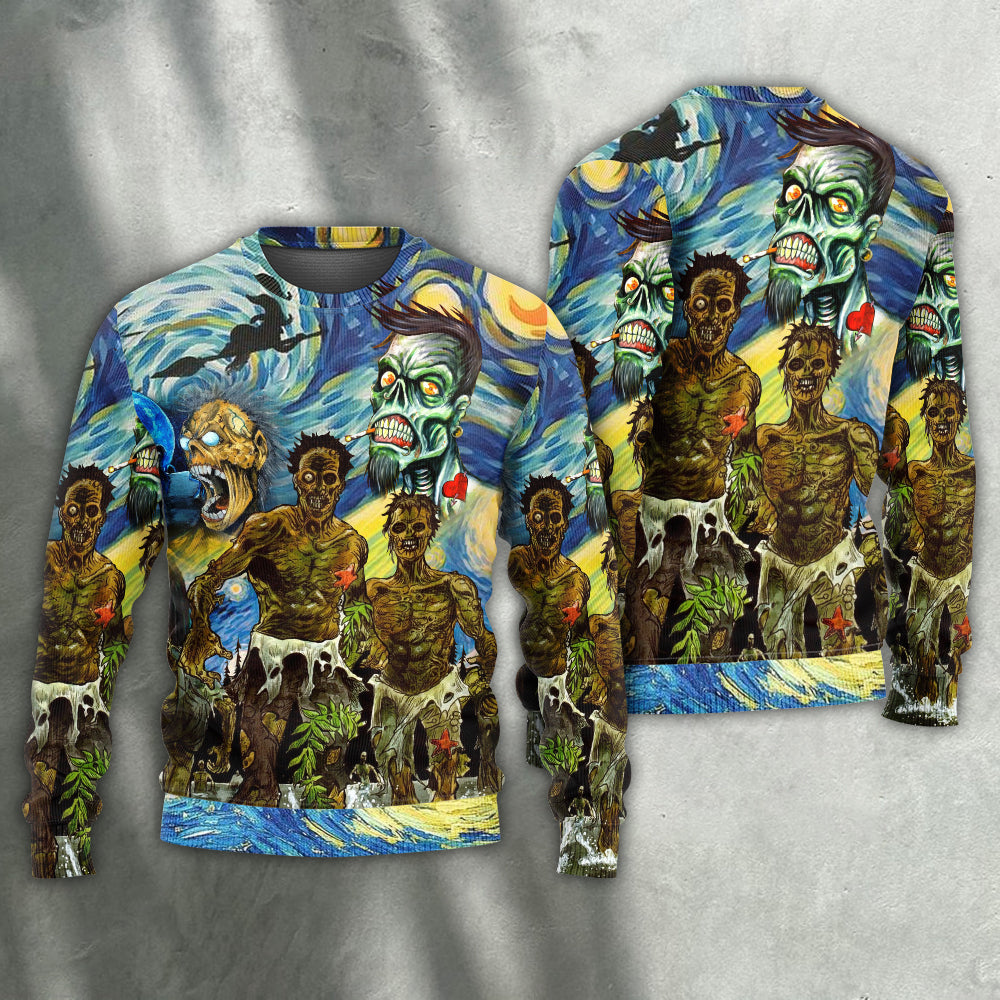 Halloween Funny Night Fantasy Art – Sweater - Ugly Christmas Sweater